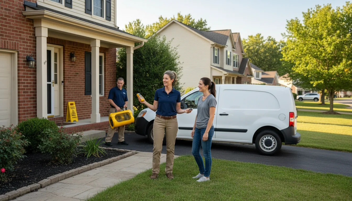 Residential water damage restoration in Bussey, IA